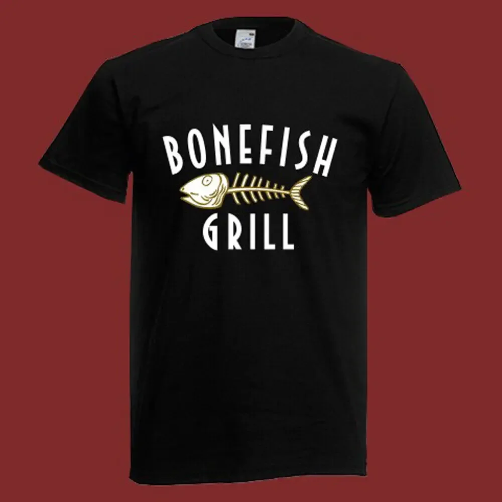 Bonefish Grill Bar Restaurant Men's Black T Shirt Size S 5XL