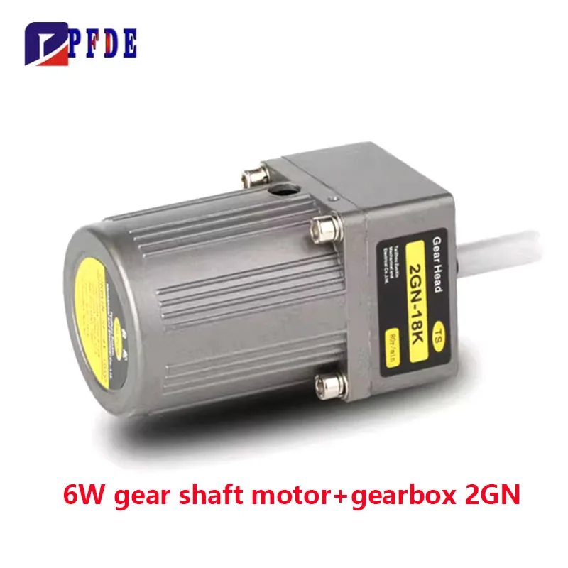 

Двигатель переменного тока 6 Вт, 220 В, регулируемый регулируемый мотор-редуктор с высоким крутящим моментом, однофазный электродвигатель с головкой передач для упаковки