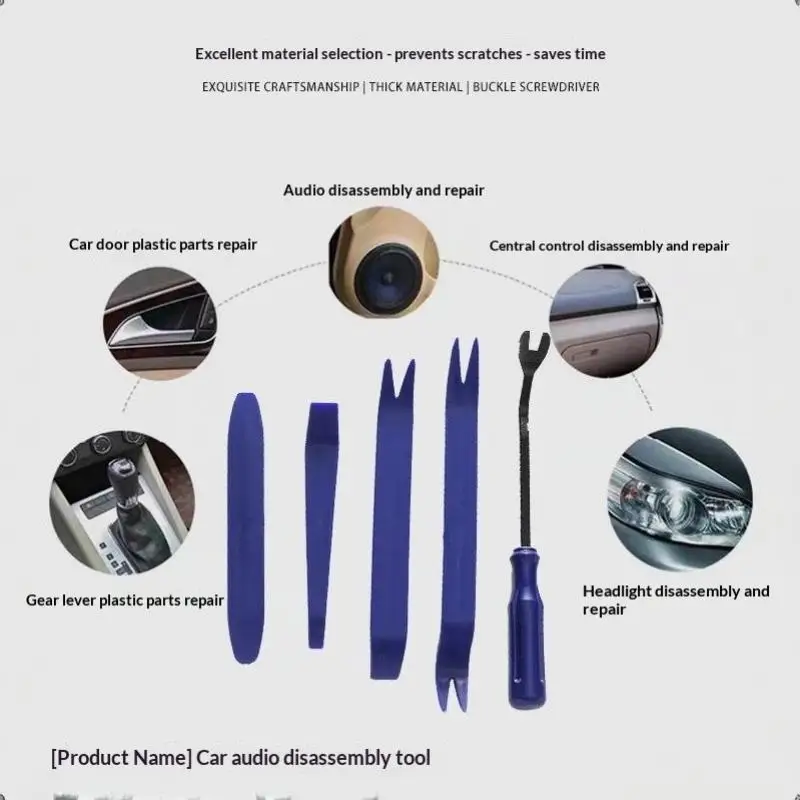 Car Trim Removal Tool Kit Scratch Free Nylon Universal Set for Auto Interior Modification Dashboard Disassembly Repair