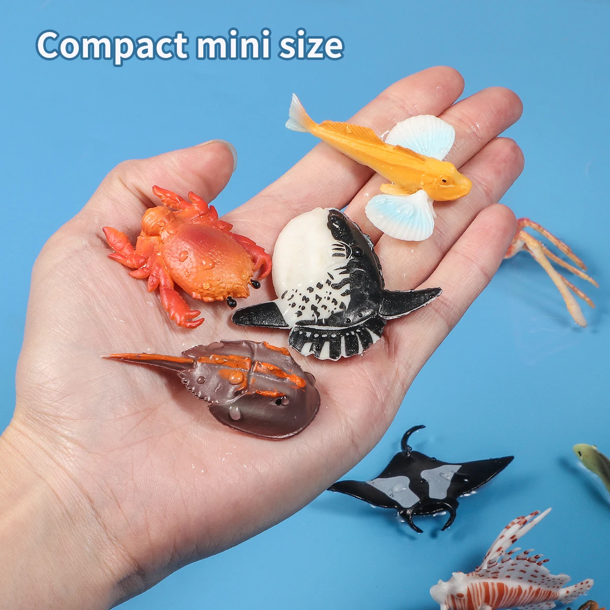 13 peças mini figuras realistas de brinquedos da vida marinha, criaturas subaquáticas educacionais, enchimentos de ovos de páscoa, decorações de aquário para Hallo