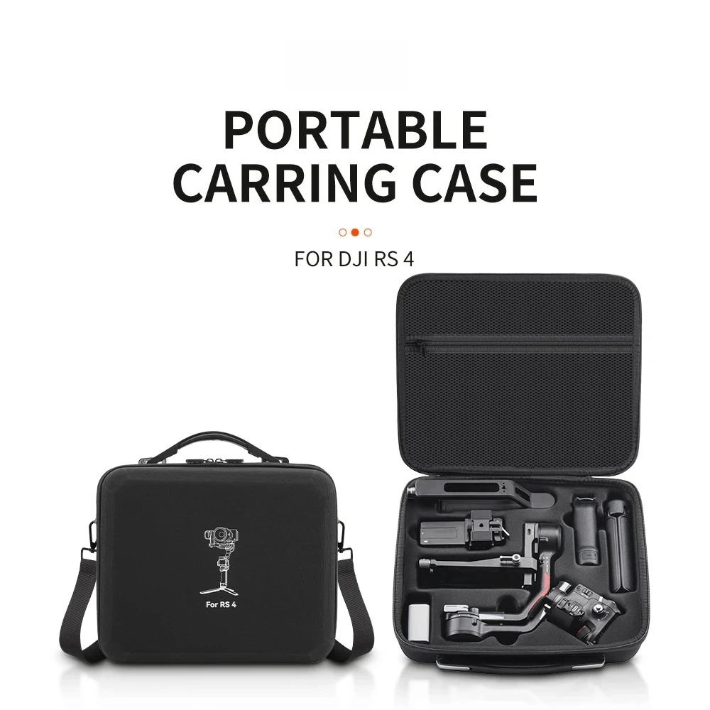Bolsa rígida para cámara para DJI Ronin RS 4, estabilizador de cardán, Cable cargador, caja de almacenamiento combinada, maleta de Estuche de transporte PU/Oxford