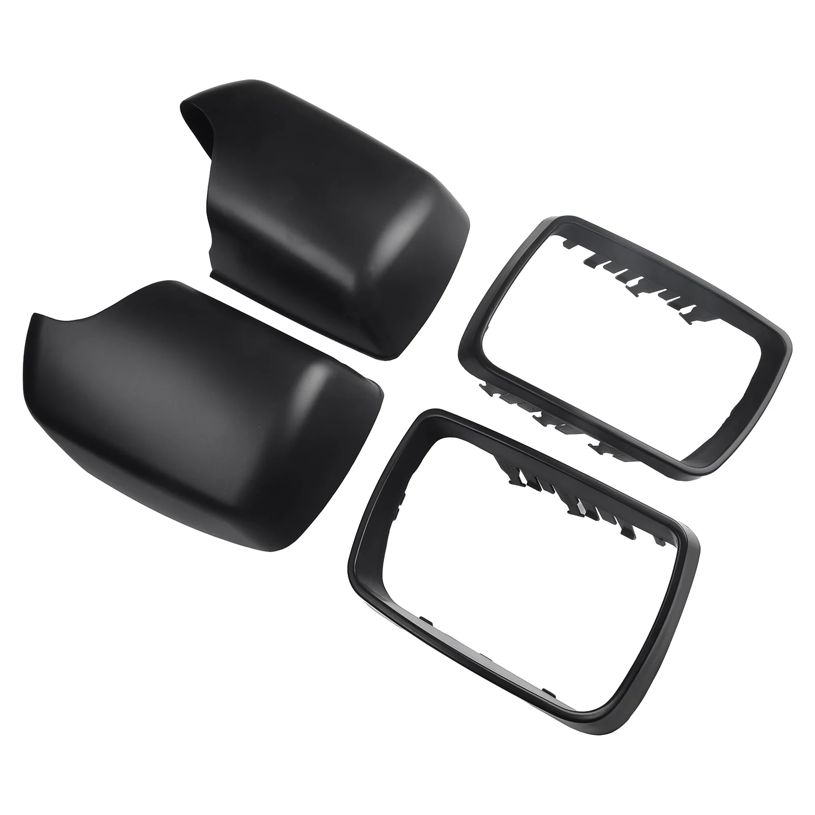 4 stücke (Set) Für BMW E53 2000-2006 Flügel Tür Spiegel Abdeckung Gehäuse Mit LED Loch Matt Schwarz ABS kunststoff Außen Trim Teile