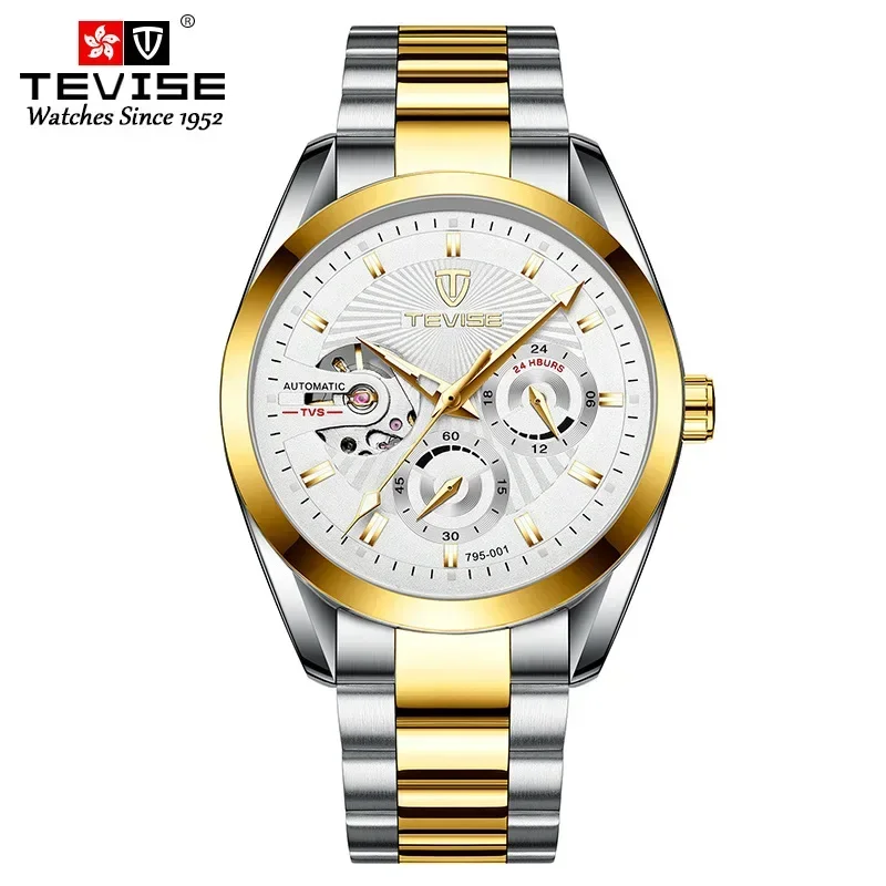 Man Tourbillon Automatic Mechanical Watch for Men Casual Waterproof Glow-in-the-dark Sports Watch