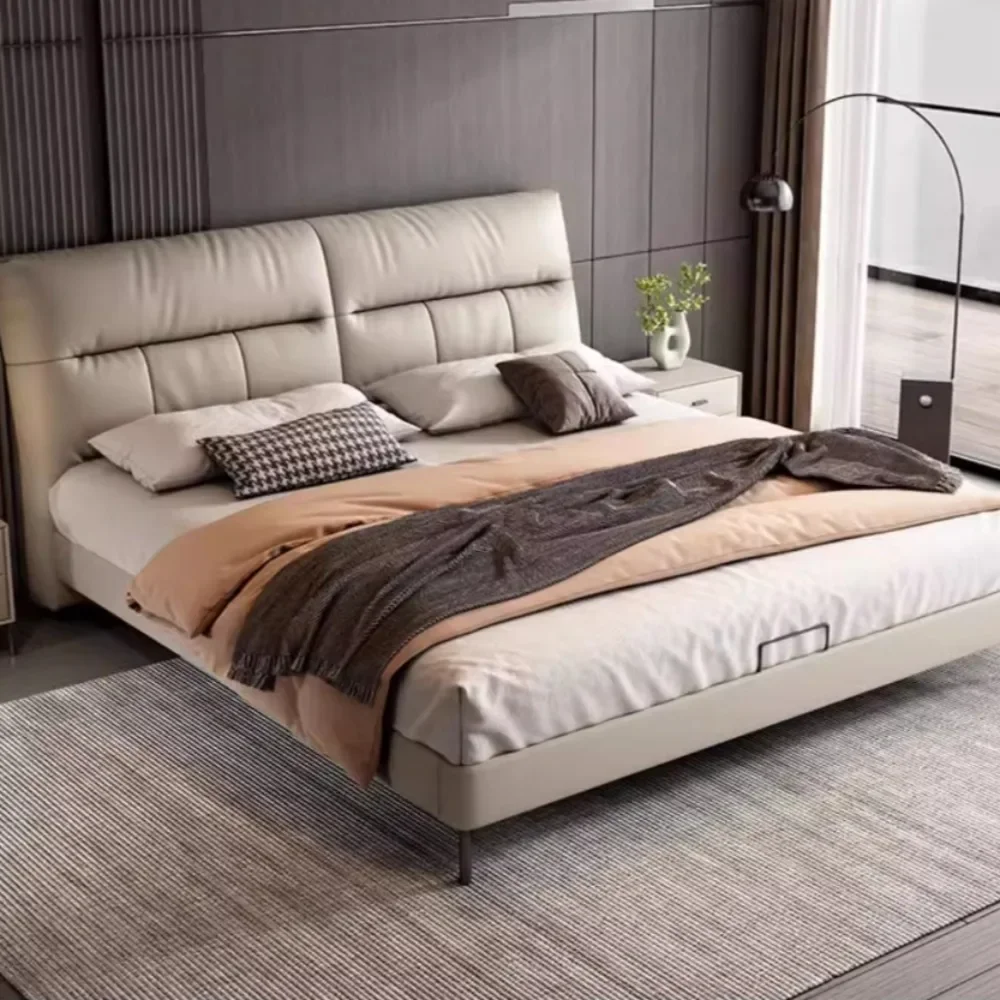& Queen Size Storage Full Size Bed 150x200cm Upholstered Fancy Double Bed Nordic 180x200cm King Frame Home Bedroom Furniture