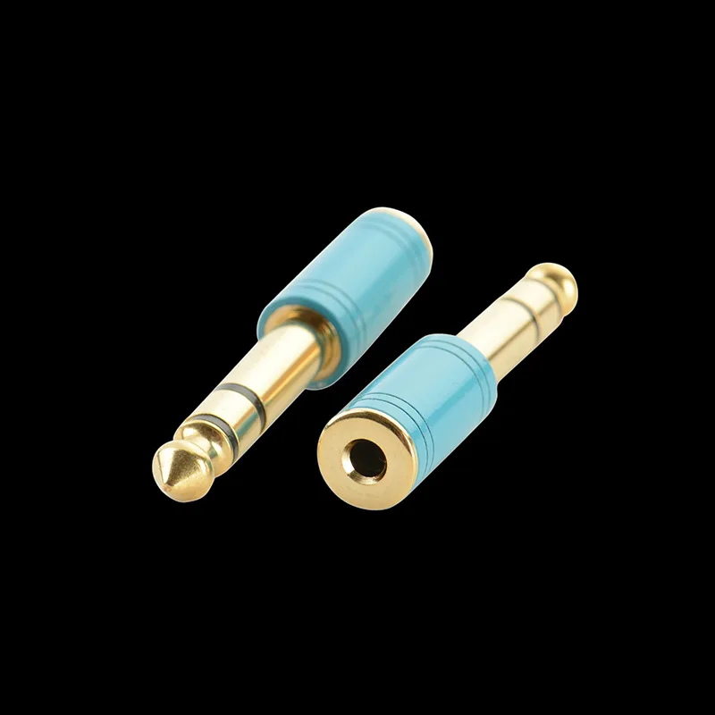 Gold Plated 6.5 RPM 3.5 Earphone Audio adapter electric piano electronic Organ 6.35 RPM 3.5 female conversion plug