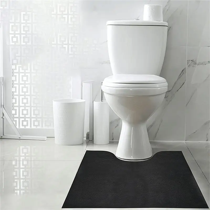 AF90-Upgrade Commode Potty Training Mats For Boys, Toilet Training Mats, Toilet Rugs, Toilet Rugs Shaped Washable