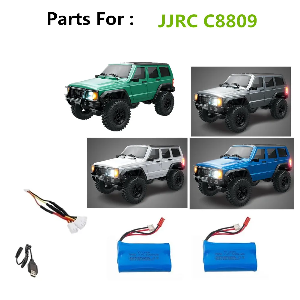 Upgrade  C8809 Battery 7.4V 3000mAh  / Charging Cable For: JJRC C8809 RC Car parts JST Plug