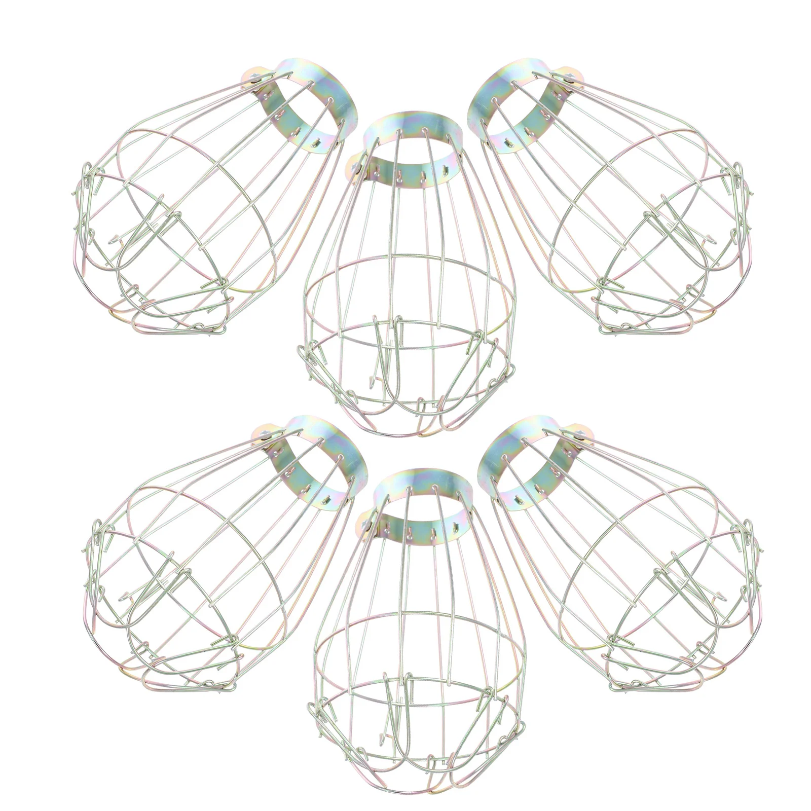 

6Pcs Reptile Lamp Dome Guard Insulation Metal Cover Net for Reptile Habitat Lighting Protection Heat Lamp Protector Cage