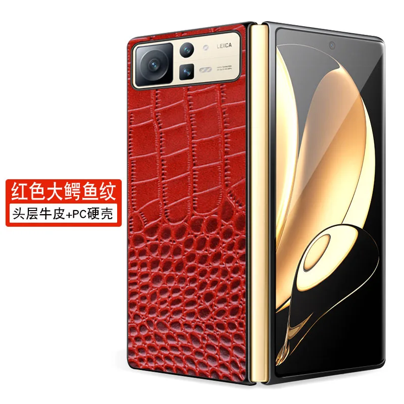 Luxury Genuine Leather Wallet Business Phone Case For Xiaomi Mix Fold2 Fold 2 Cover Credit Card Money Slot Cover Holster Cases