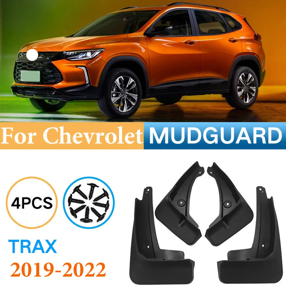 

4PCS Mud Flaps For Chevrolet Trax 2019 2020 2021 2022 Splash Guards Fender MudFlaps Front Rear Mudguards Car Accessories