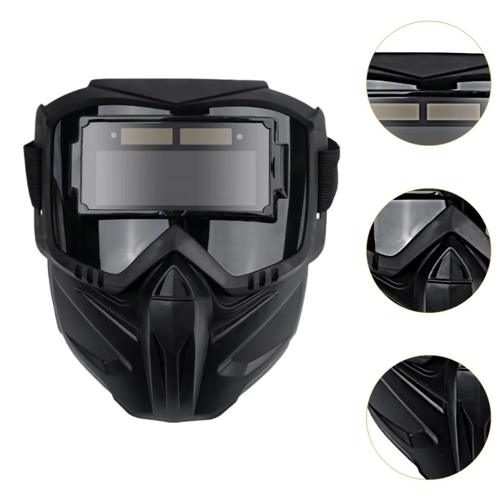Auto Darkening Welding Glasses Adjustable Band Detachable Face Shield Impact Resistant Split Type Face Protector