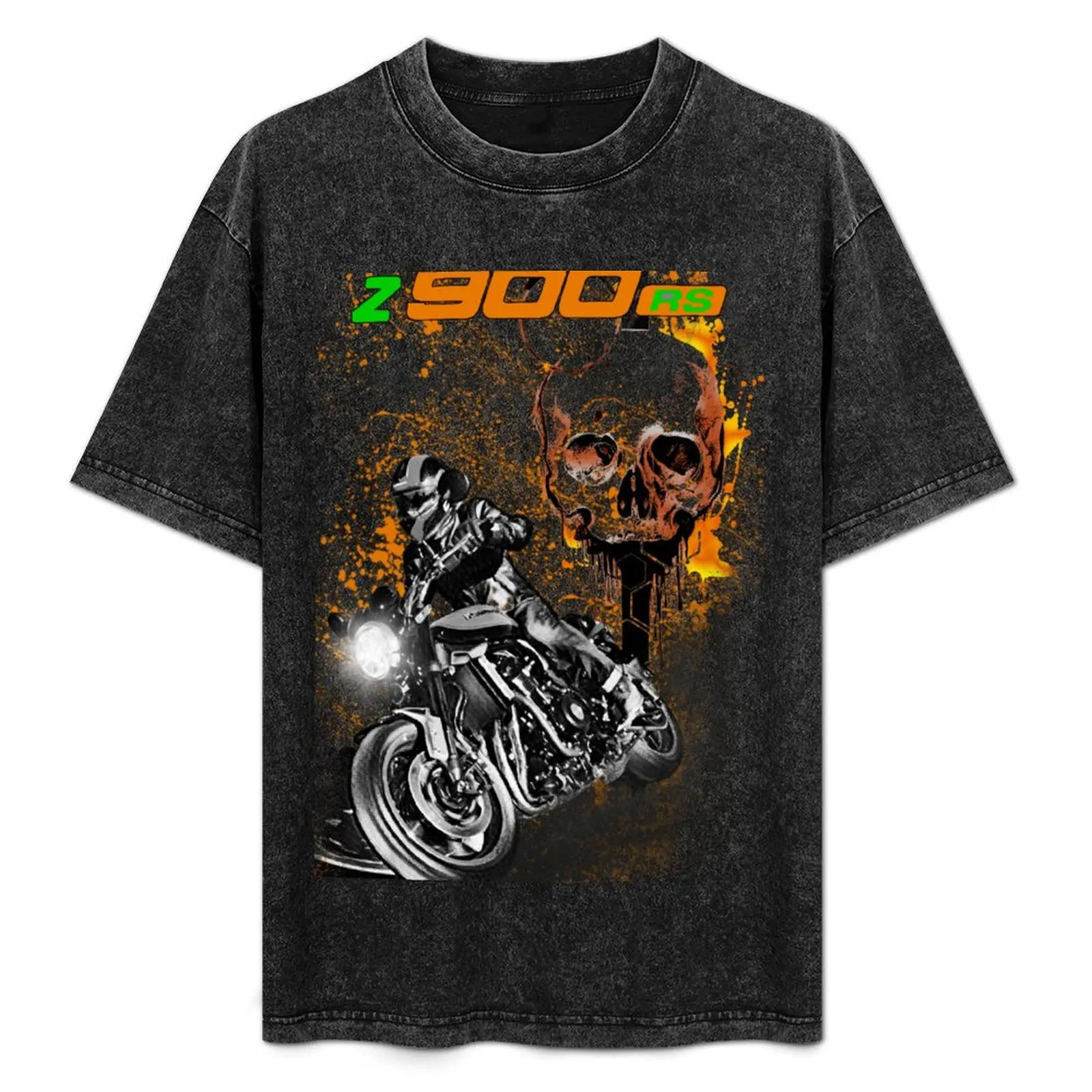 

Футболка Cafe Racer 900 kawa Z 9 RS Skull для бега с коротким рукавом