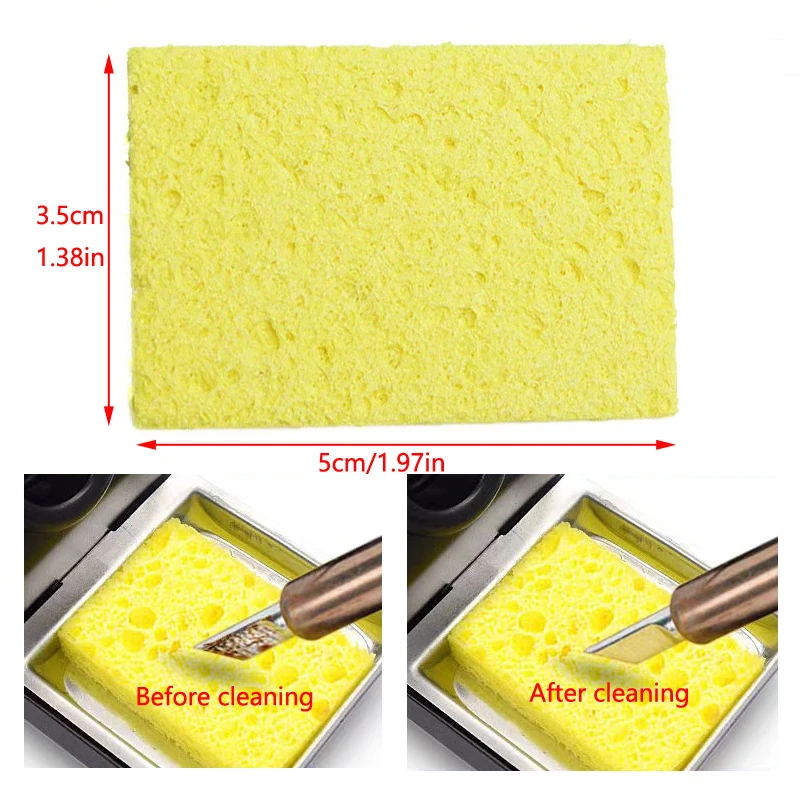 5pcs high temperature resistant sponge electric soldering iron cleaning tool, Disassembly soldering iron tip cleaning, 200'c-450