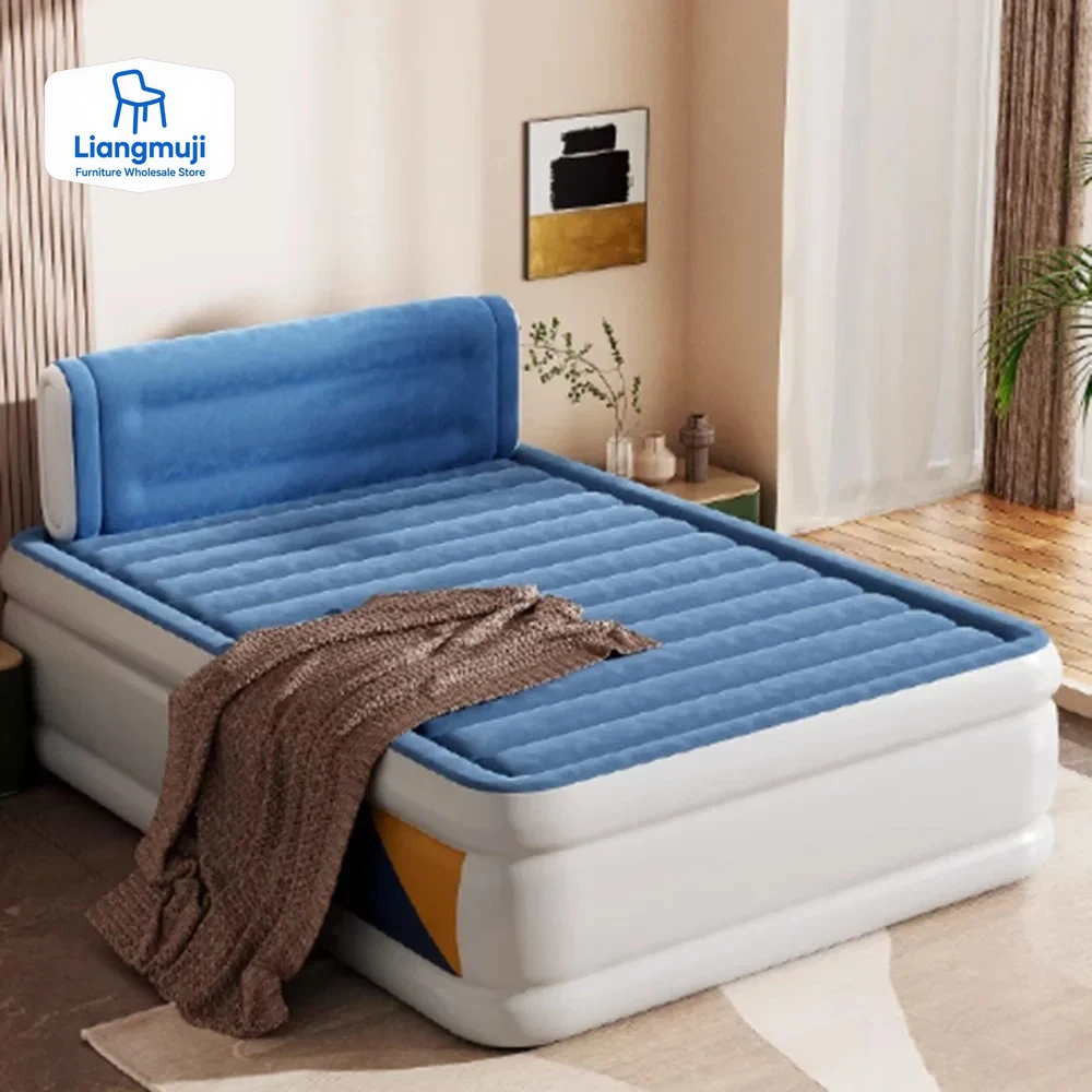 #Modern Beauty Bed Inflatable Folding Luxury Space Saving Portable Bed Comfortable Minimalist Letto Matrimoniale Furniture