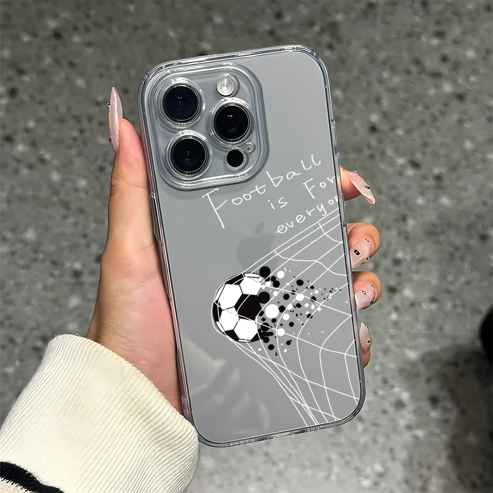 

Active Soccer Print Silicone Phone Case for IPhone 17 16 15 14 13 12 11 Pro Xs Max Air Mini 7 8 6 6s Plus SE 2020 2022 Cover