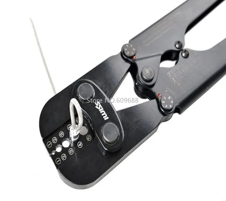 IWISS 24 Inci Rak 3/16 1/16 Tali Kawat Tembaga Oval Kawat Baja Tahan Karat Konektor Bersama Lengan Aluminium Tang Crimping