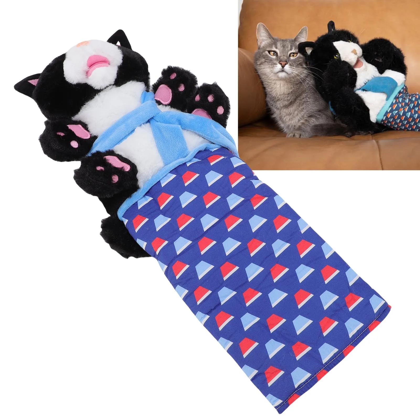 Cat Wrestling Puppet Promote Exercise Reduce Boredom Interactive Portable Soft Polyester Fiber For Cats