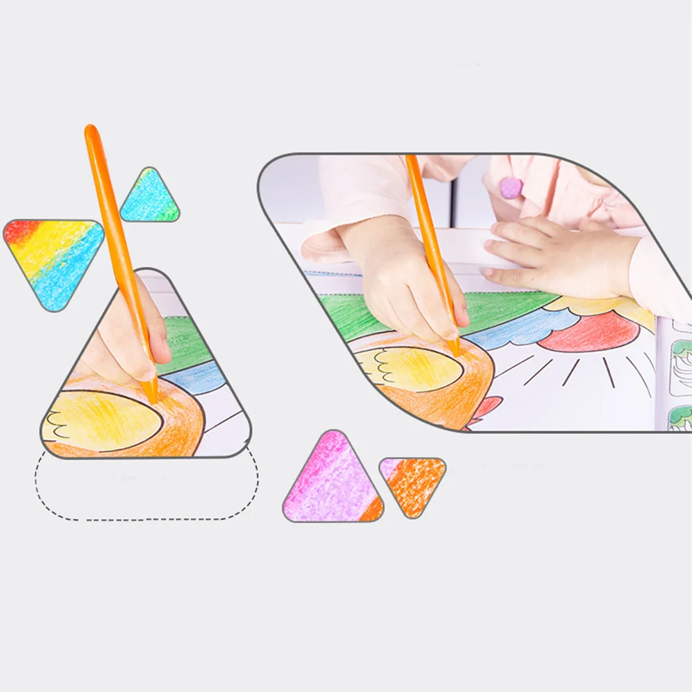

1Set 24 Colors Wax Pencil Crayons Washable Triangle Crayons for Kids Coloring Drawing Creative Gift Wax Pencil