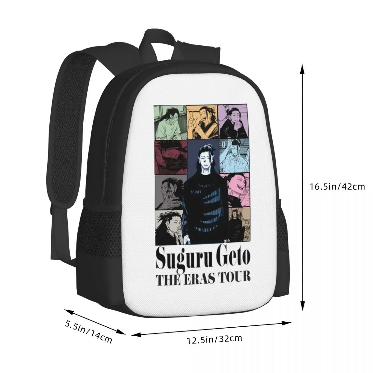 Jujutsu Kaisen Suguru Geto Anime Girl Dinner Student Backpack School Bag Hiking Travel Daypack for Fashion Bookbag Shoulder Bags