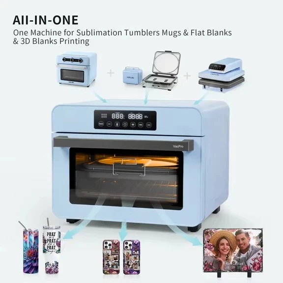 20 L Sublimation Oven with Built-in Pump System 3 D Plate Phone Covers Image Wrap Sublimation Mugs Tumblers Printing