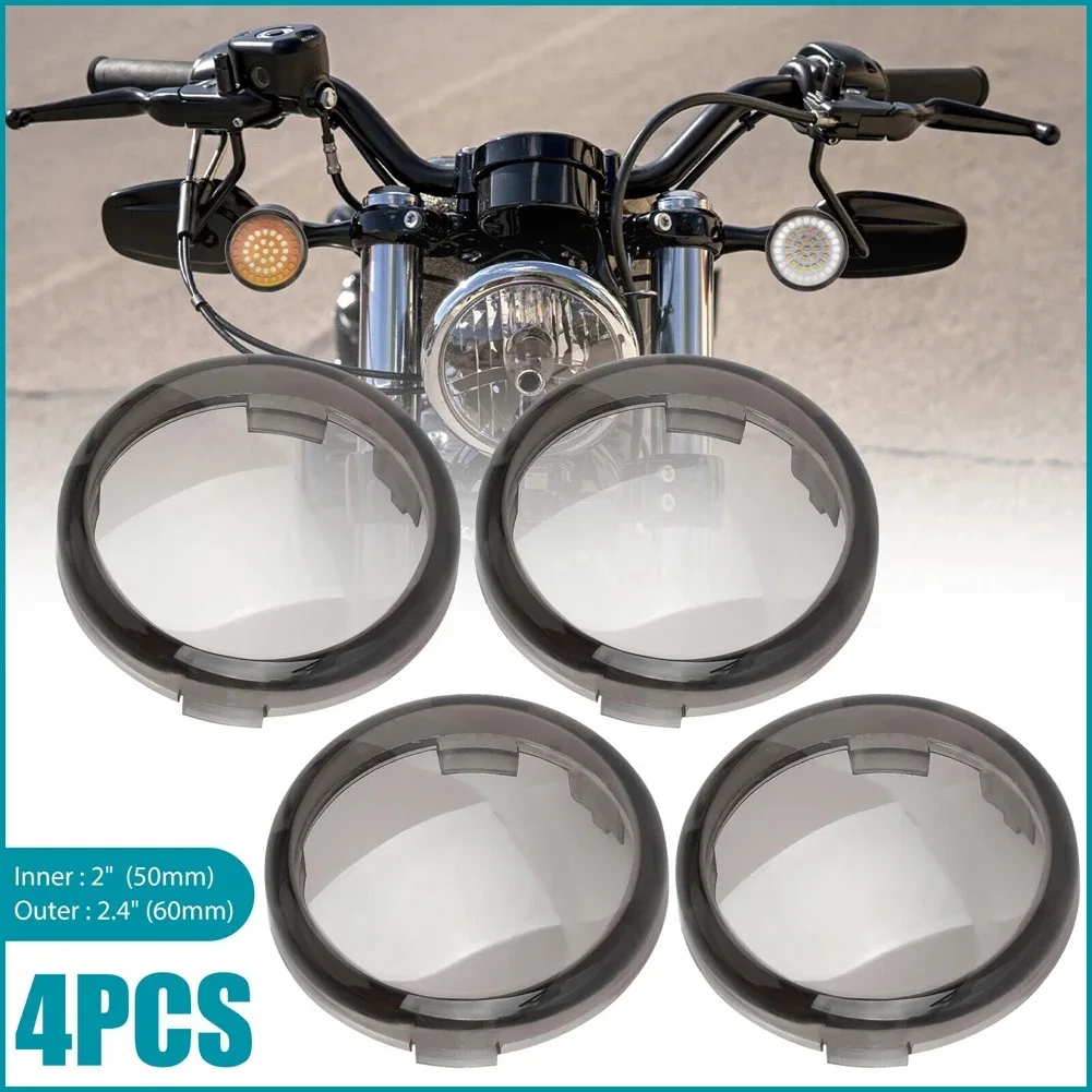 

4X Motorcycle Turn Signal Light H1 H2 Indicator Lens Cover for Harley Sportster 883 1200 Touring Road King Dyna Heritage Softail