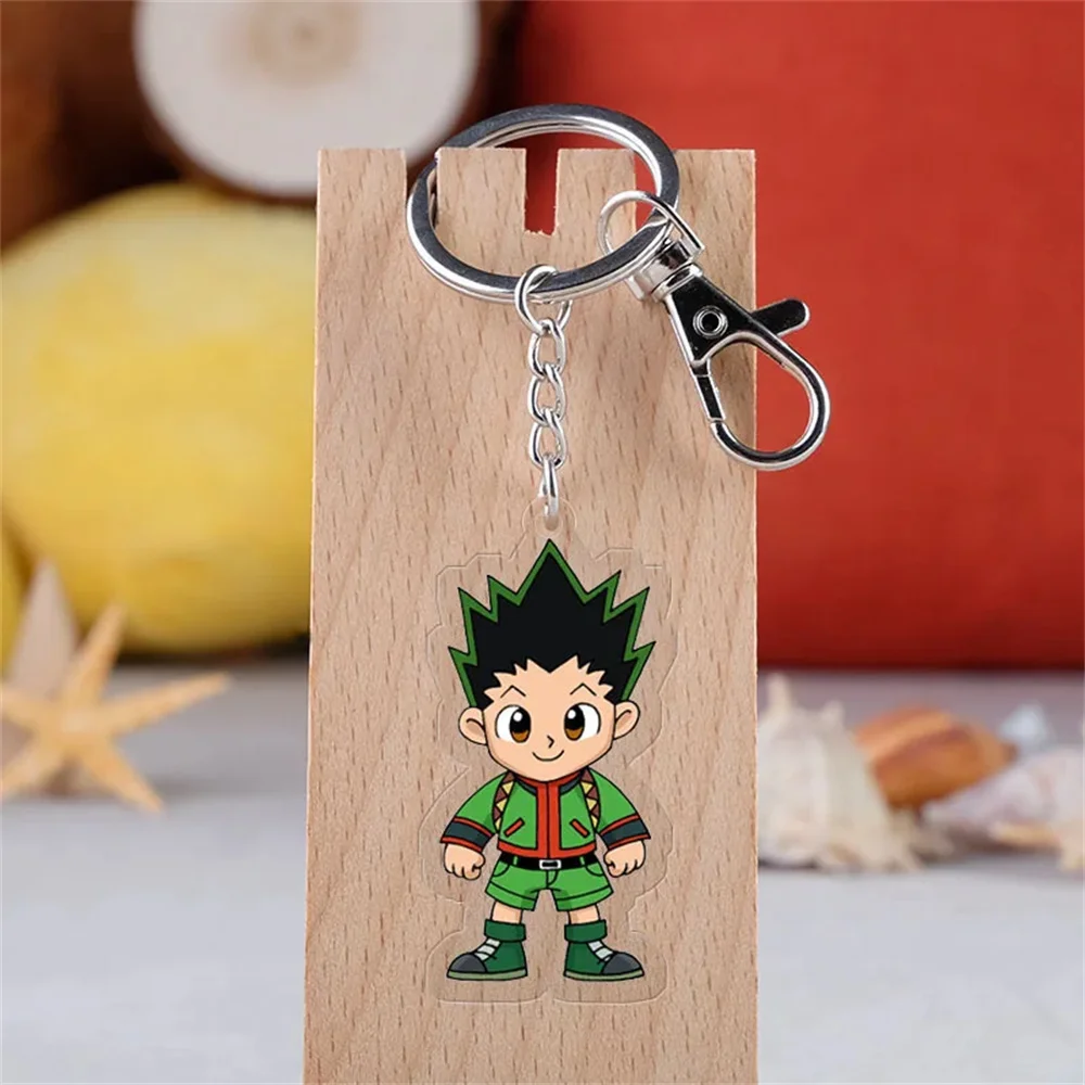 6cm Hunter x Hunter GON FREECSS Cartoon Keychains Killua Zoldyck Pendants Kurapika Keyrings Hisoka Bag Accessories