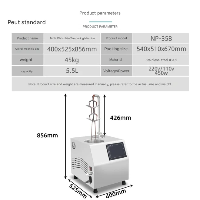 Mini Chocolate Tempering Machine Dispenser Desktop Chocolate Dispensing Machine Engine Chocolate Tempering Moulding Machine