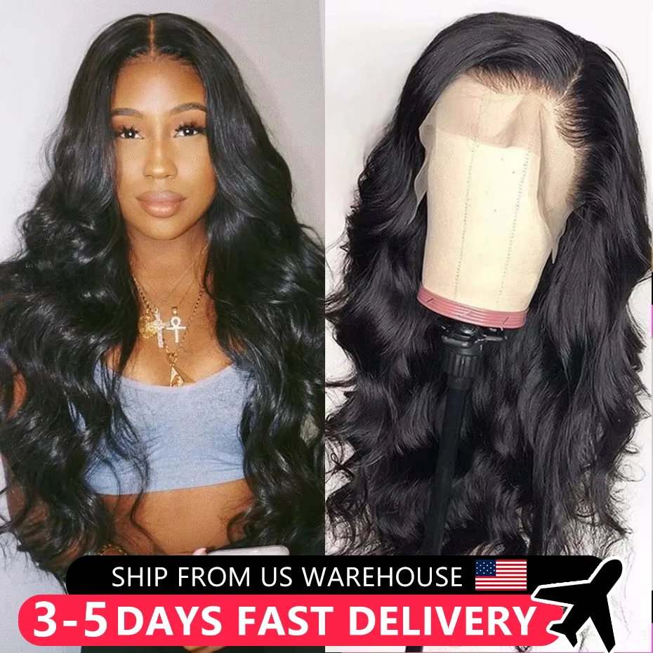 Brazilian Glueless Wig For Women 13x4 13x6 Body Wave HD Lace Front Human Hair Wig Pre Plucked 4x4 Transparent Lace Closure Wigs