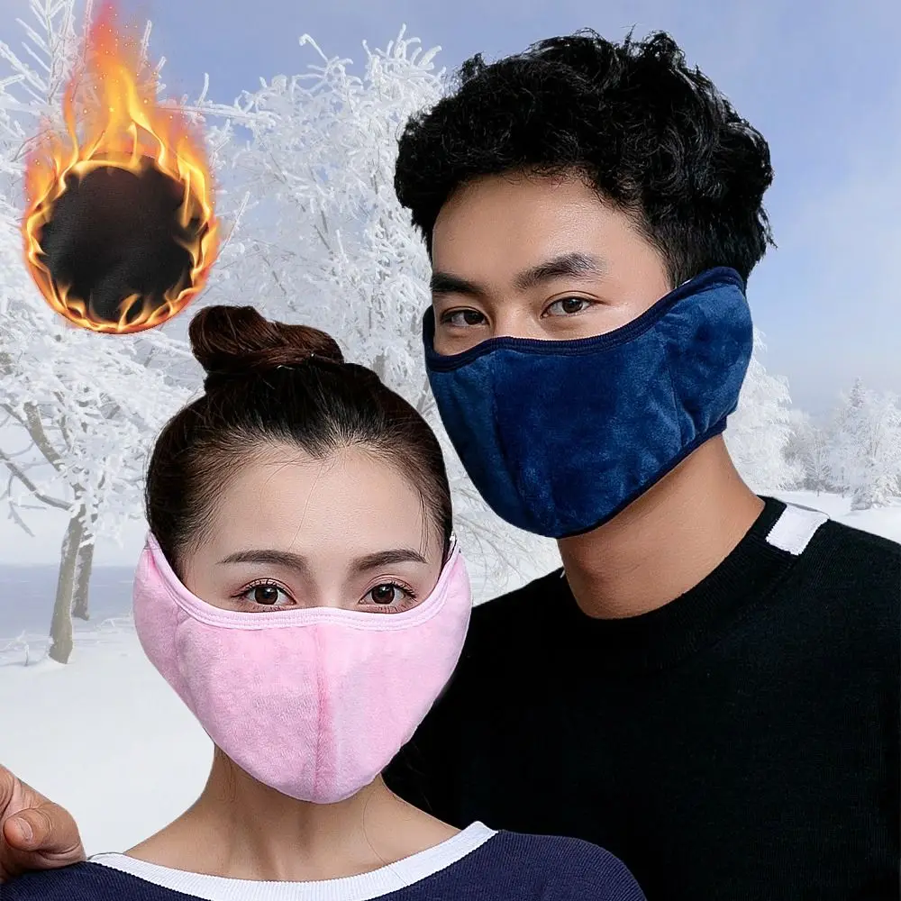Trendy Plush Riding Windproof Mask Coldproof Winter Warm Ear Protection Mask Cycling Face Mask For Women Man