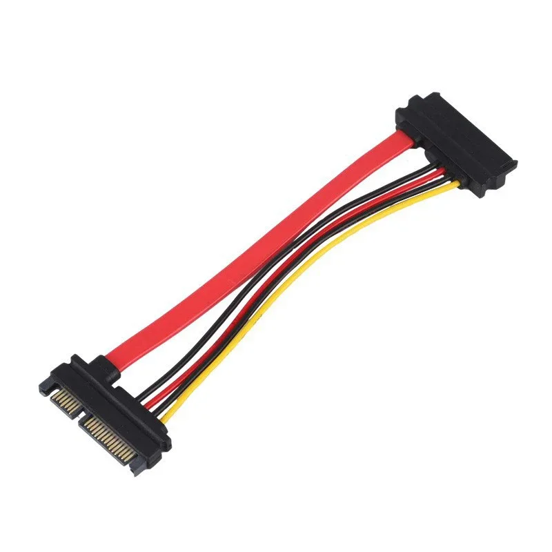 1Pcs 50/100CM 22Pin Sata Male to 7+15Pin Female Serial Sata Extender Cable Data Power Combo Extension Cable