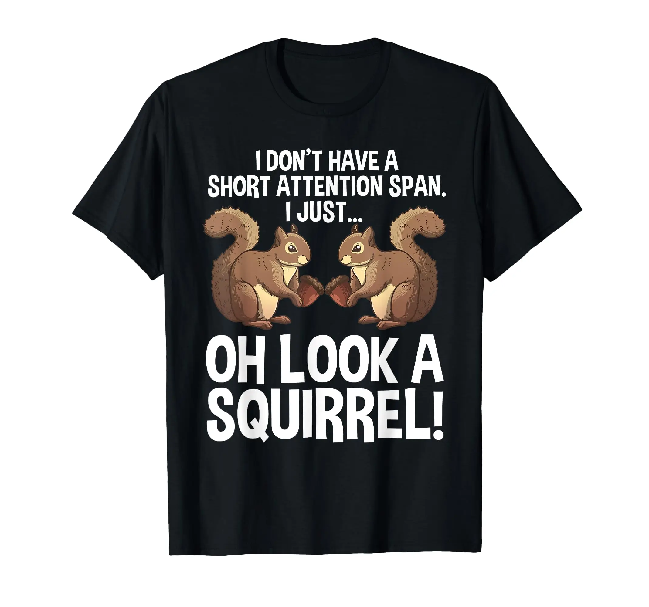 Funny ADHD Squirrel Design For Men Women Chipmunk Pet Lovers Classic Logo T Shirt and Stickers, Unisex Adult T Shirt Collection