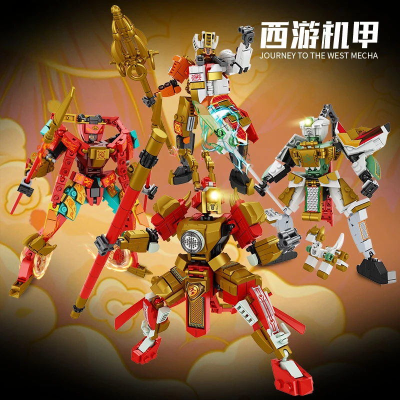 

Journey To The West Series Sun Wukong Mech Model Children's Building Block Toy Furniture for Display for Birthday Holiday Gift