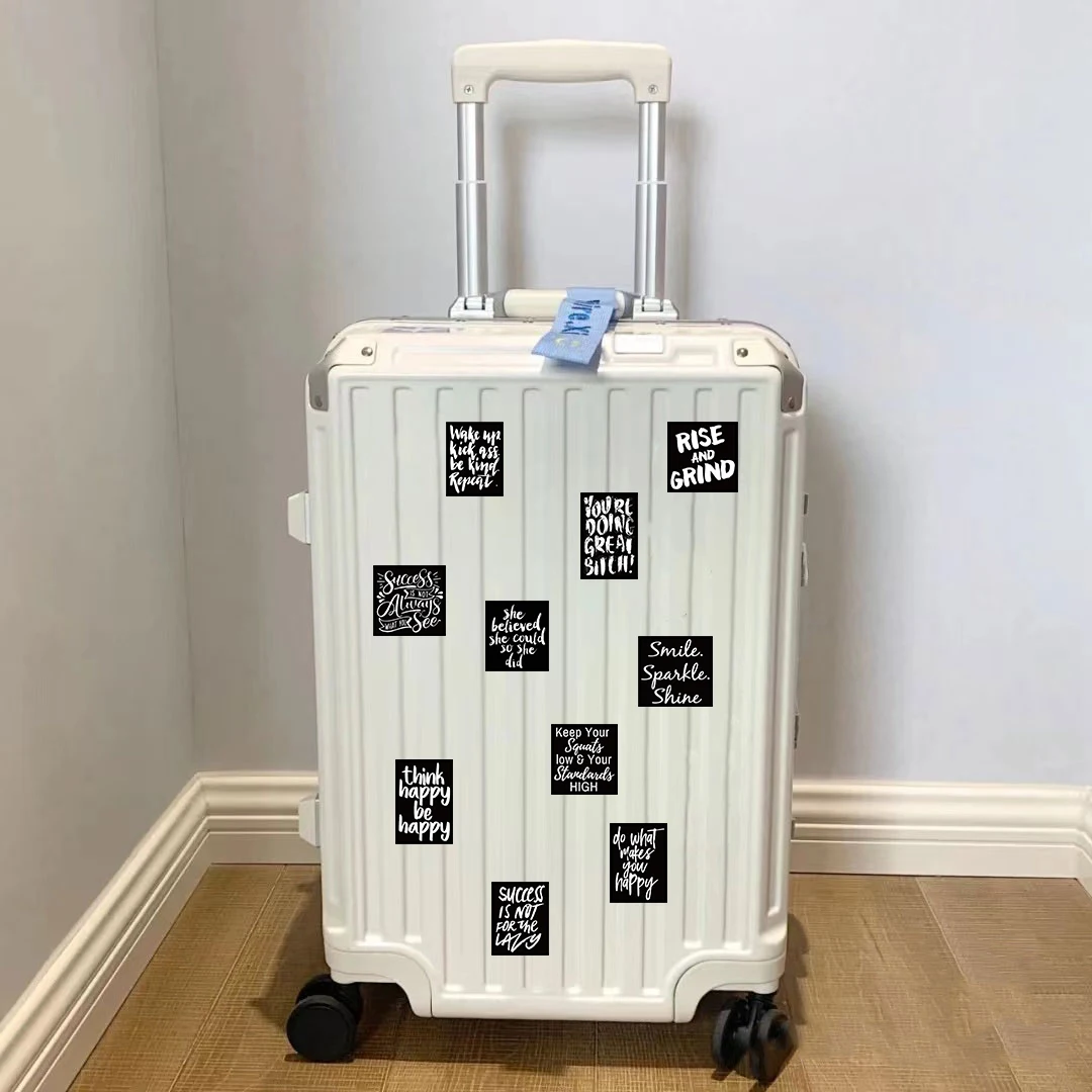 61 Stuks Inspirerende Engelse Sticker Decoratie Diy Handboek Klemboek Koelkast Skateboard Laptop Graffiti Sticker Groothandel