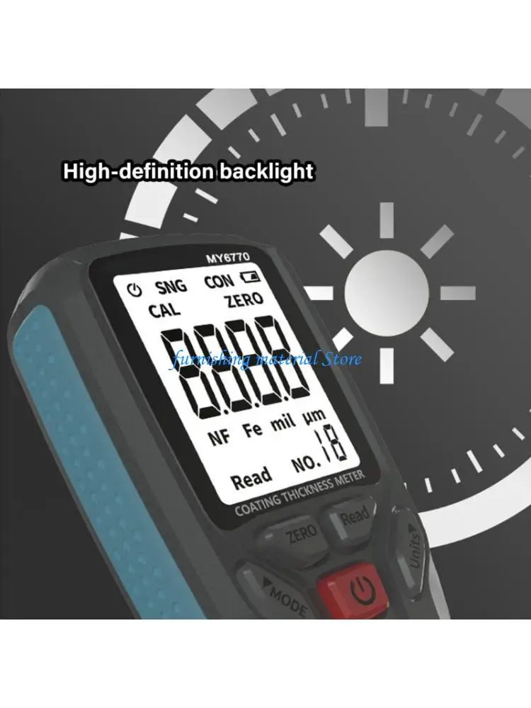 

Y5GD Professional Coating Thickness Gauges Coating Tester Auto Shutoff backlight Display for Auto Repair Shops & Metalworking