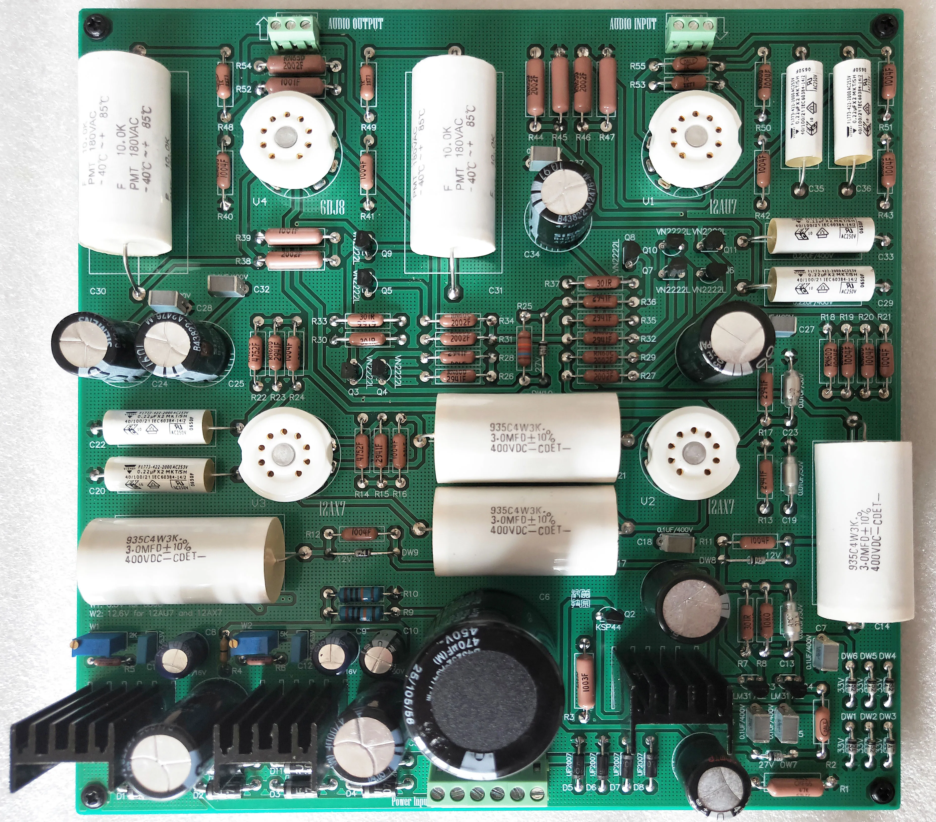 GMIN Elvis CAT SL1 circuit electronic tube front stage empty plate finished plate (4-tube version)