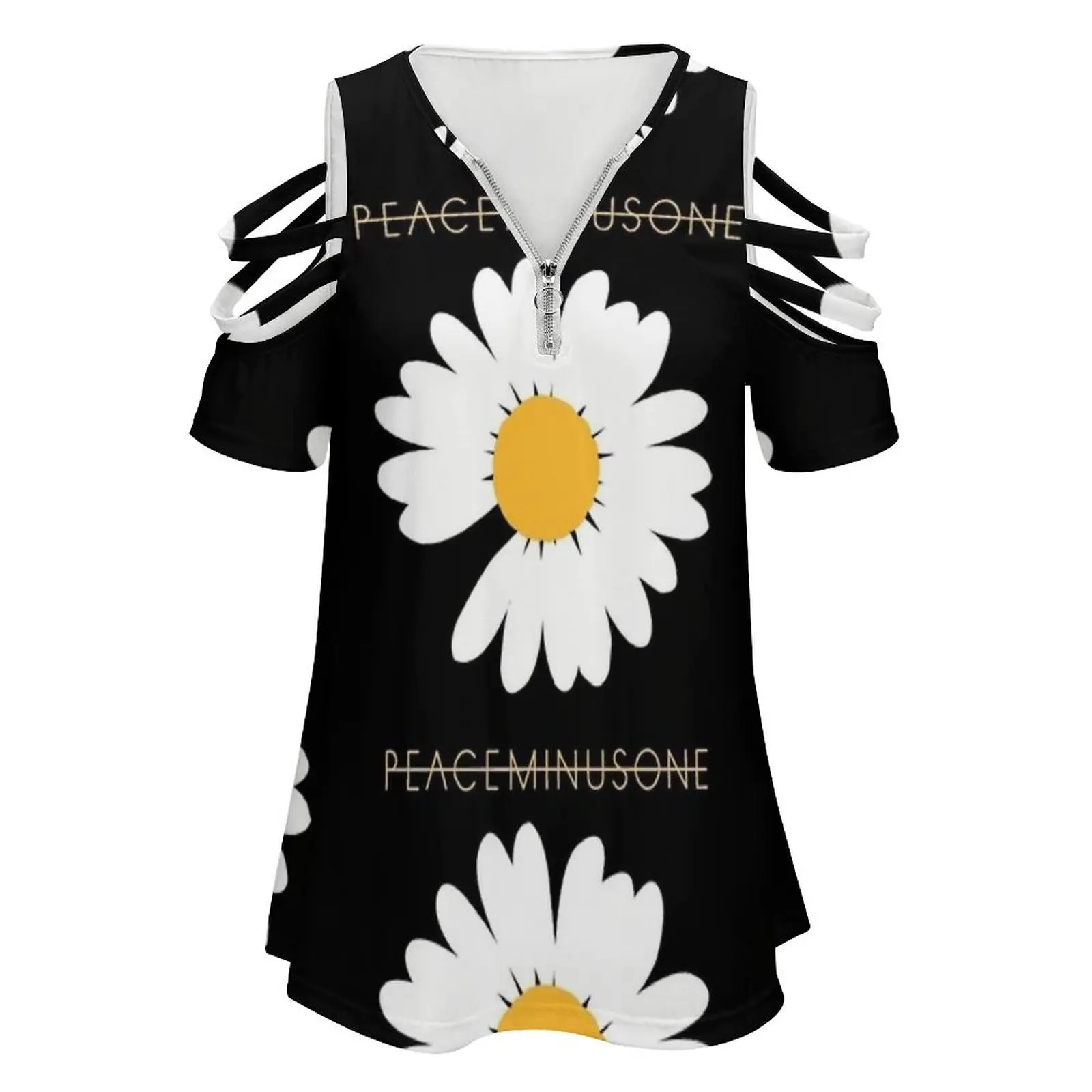 Kpop G-Dragon Peaceminusone Daisy Women Zipper Various styles Printed T Shirts Tops Full Print T-Shirt Gdragon Kpop Gdragon