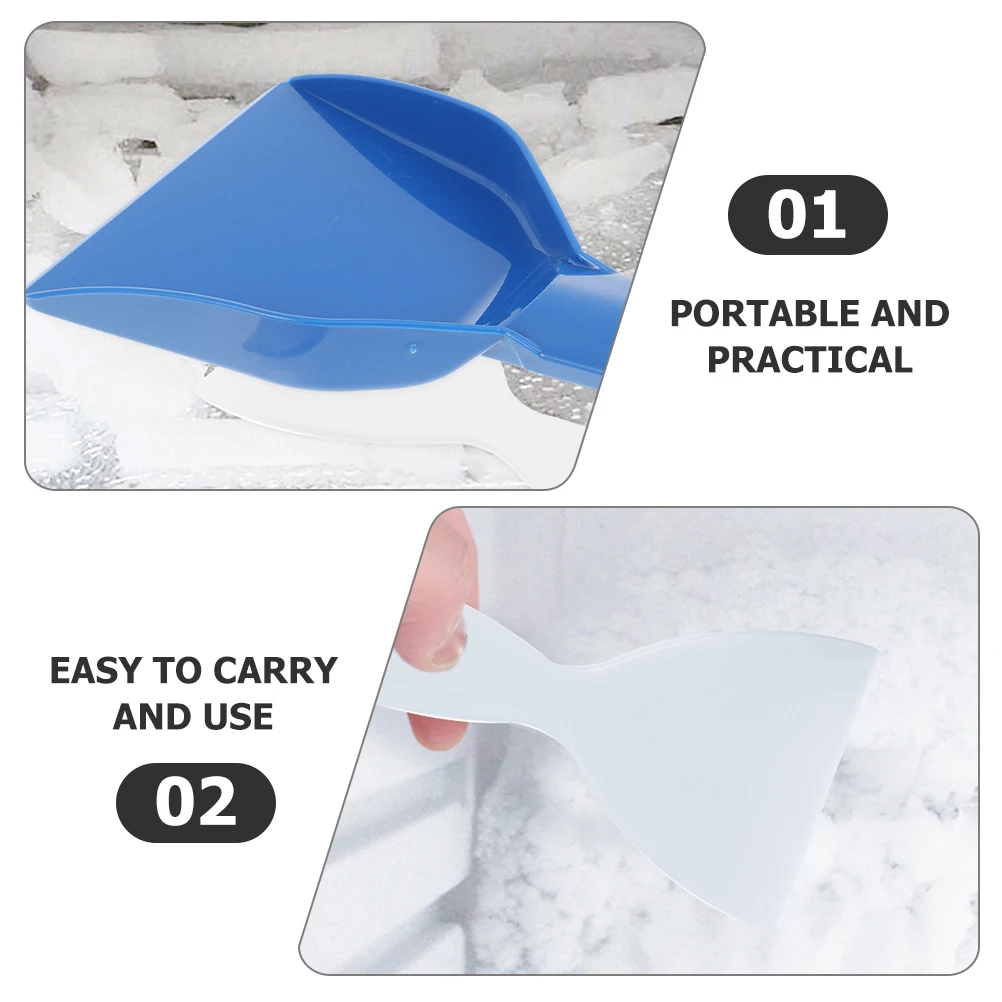 

4pcs Ice Removal Shovel Plastic Snow Scraper Refrigerator Cleaner Handheld Frost Tool Car Window Freezer Scoop Household