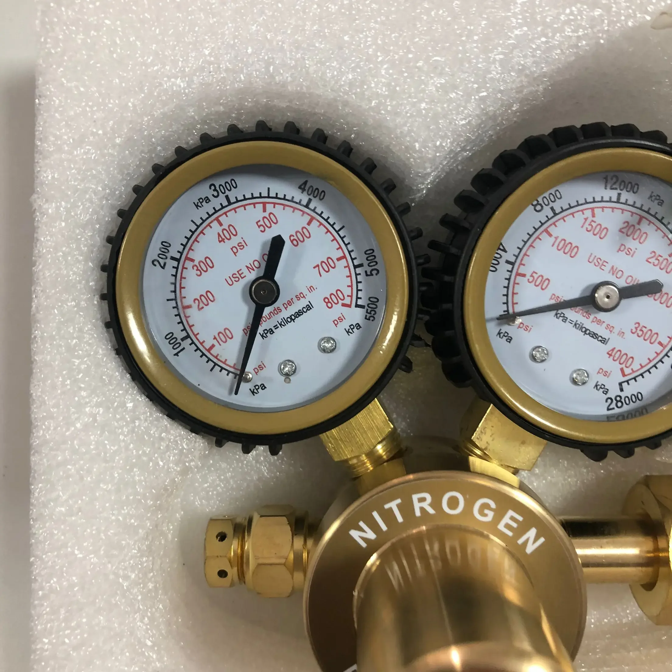 Imagem -03 - Pressão Nitrogênio Pressão Redutor Todo o Cobre Estilo Americano Válvula Redutora Hx-d0033 Alta