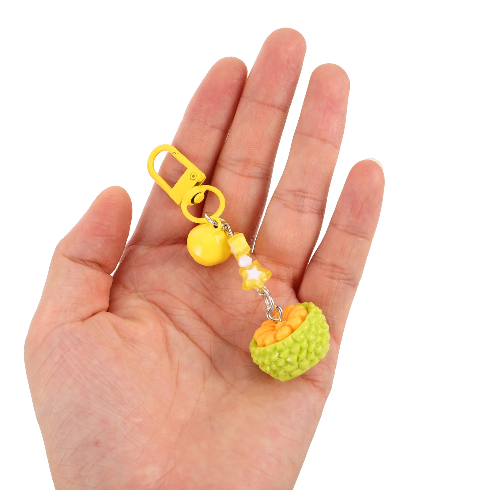

10Pcs Fruit Bag Charm Cute Kawaii 3D Fruit Phone Keychain Bell Chain Purse Phone Charm Decorative Gift Bell Keychain