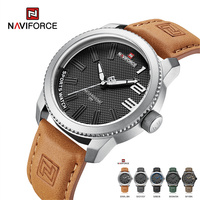 NAVIFORCE Men Wristwatch Top Brand Luxury Waterproof Man Watch Genuine Leather Sport Military Army Quartz Male Clock Gift 9202