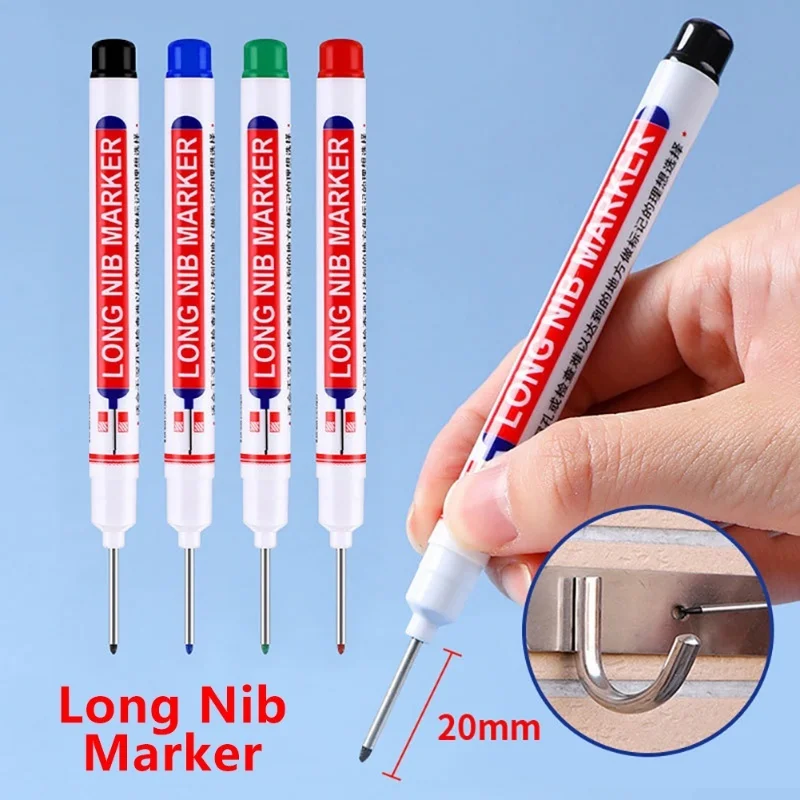 10PCS Permanent Oily 20mm Long Nib Head Markers Pen Waterproof Painting Graffiti Environmental Gel Pen Notebook Drawing Supplie