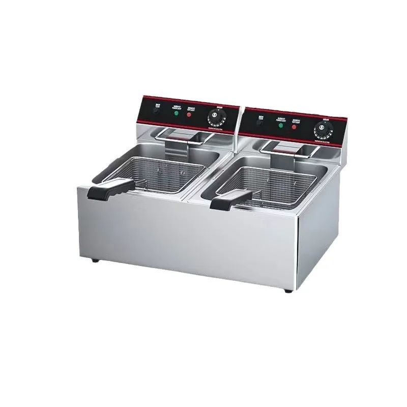 Commercial electric fryer Chicken chops Fried fritters Equipment Fryer Double cylinder electric fryer