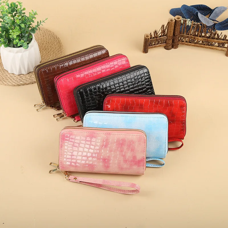 

Luxury Brand Women Wallets Double Zippers Coin Bag Mobile Phone Bag Fashion Clutch Wallet Female Money Bag Carteras Para Mujer