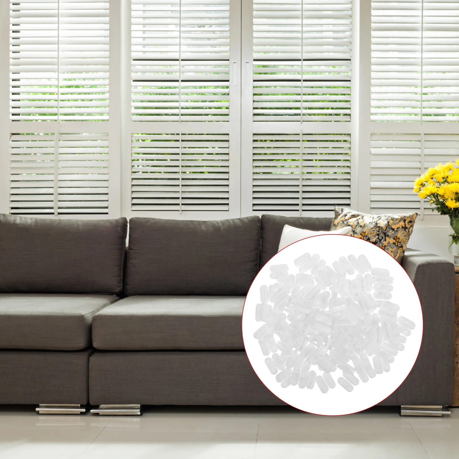 

100pcs Pull Bead Connector For Roller Blinds Roman Shades Plastic Chain Connectors Easy Install Blind Cord Clips