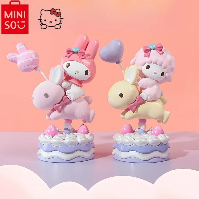 

Miniso Sanrio фортепиано из ягненка Мелодия Милая Женская милая настольная декорация Подарок Коллекционные модели подарки