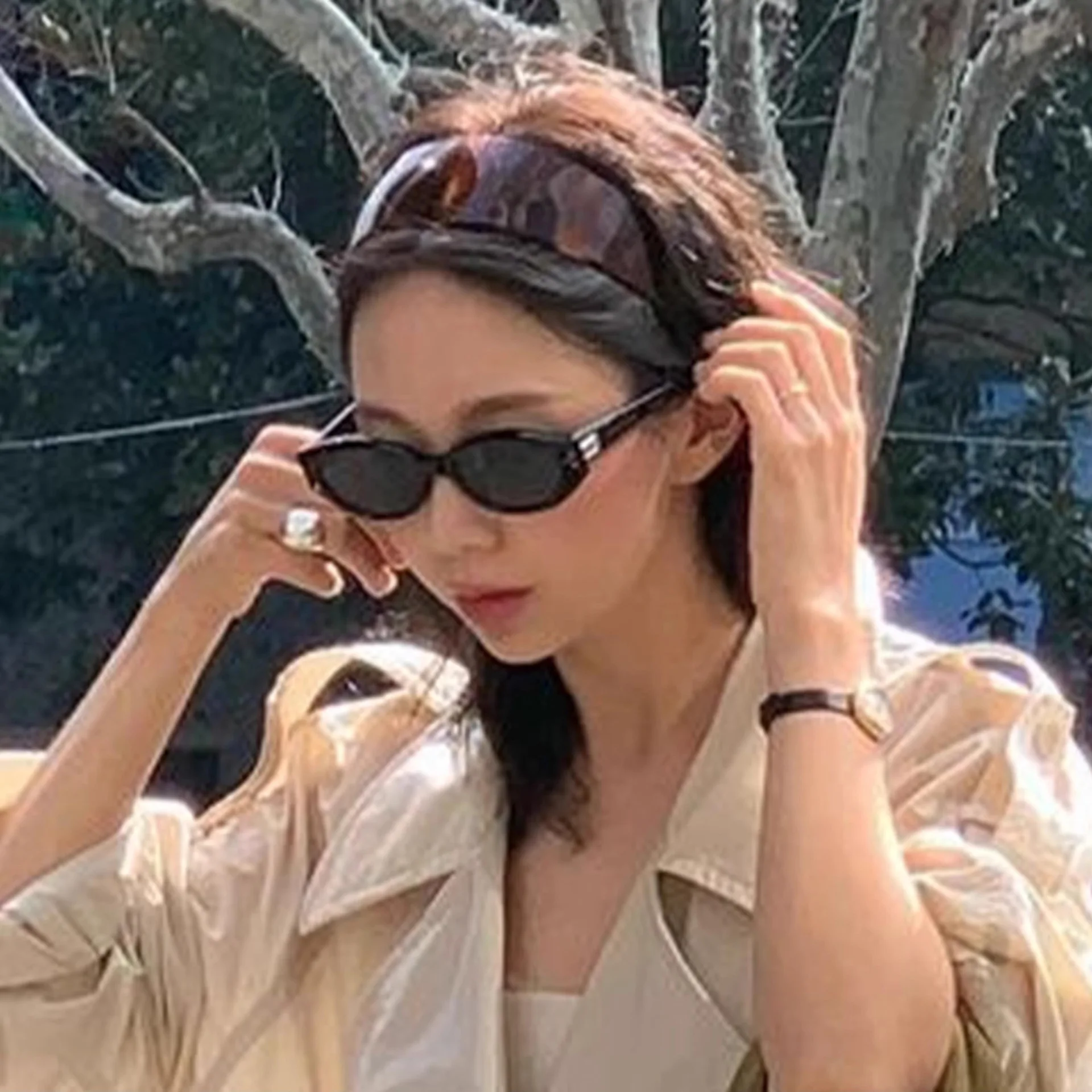 Leopard Print Headband Fashionable Wide Hair Hoop Acetate Headband Retro Fashion Headband For Wedding Office Party view 4