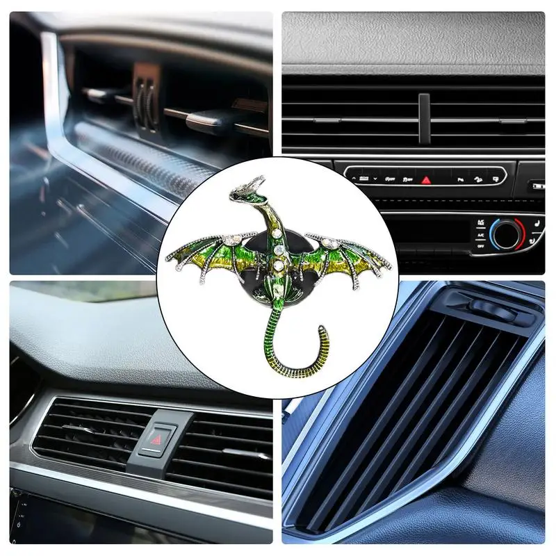 ドラゴンの車のデオドラント,空気の浄化,フレグランスディフューザー,合金デザイン,まばゆいばかりの色