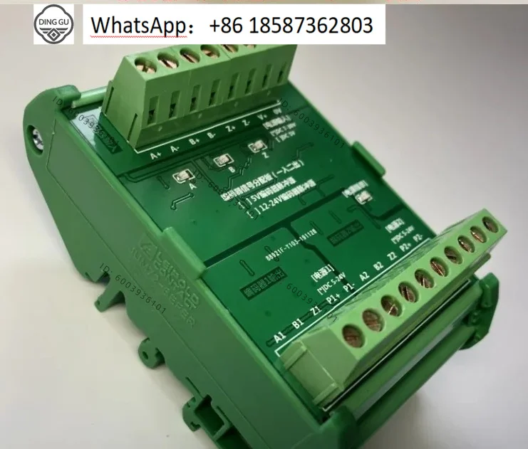 5V 24V RS422 1 In 2 Out Encoder Signal Splitter Push Pull Collector Output Converter ABZ PNP NPN