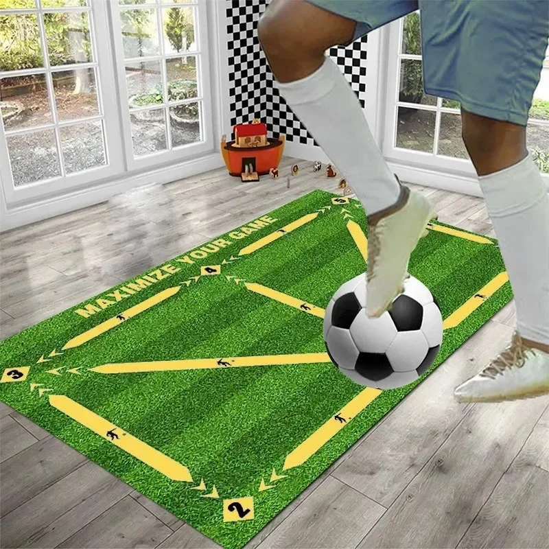 Football Footstep Training Foldable Carpet Entrance Door Mat Antislip Home Outdoor Kitchen Rug Hallway Bathroom Porch Floor Mats