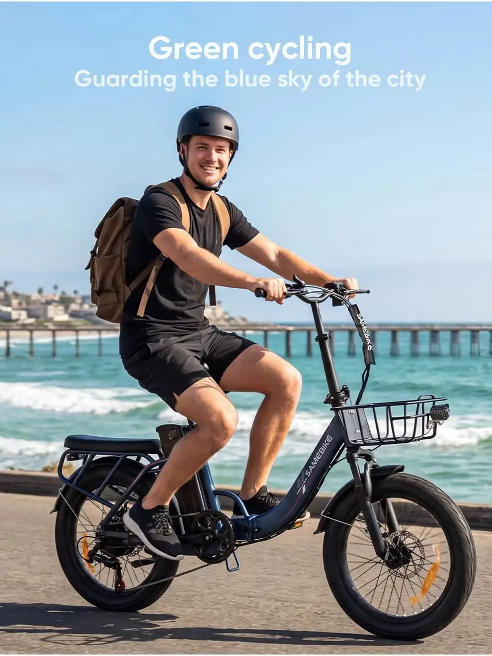 SAMEBIKE CY20 Pro(FT) Faltbares Elektrofahrrad für Erwachsene 20x3,0 Zoll Pendler-E-Bike 48V 13Ah Herausnehmbarer Akku Intelligentes Farbdisplay